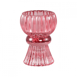 PTMD Teelichthalter, Kerzenhalter „Candidae“, rosa, 7,5 cm