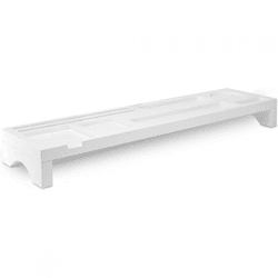 Rubberneck Bambus-Schreibtisch-Organizer, weiß, 60 cm
