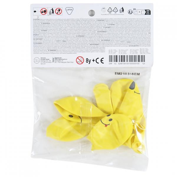 Smiley-Luftballons, 25 cm, 4er-Set
