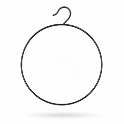 Stern Fabrik decoration ring with hook black 30 cm