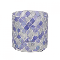 Teelichthalter Mosaik M lila 10 cm