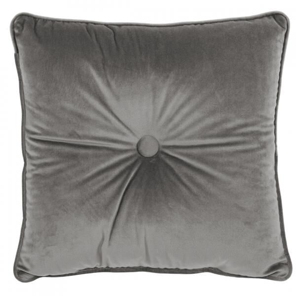 Tiseco-Kissen aus Microvelvet, grau, 45 x 45 cm