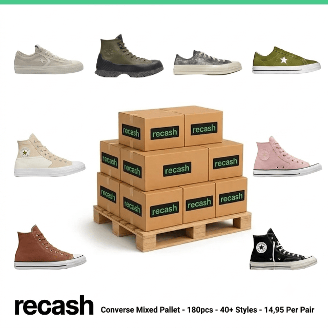 14,95€ Converse Mixed Pallete | A-Grade New | 180 Pairs | Neuware Restposten