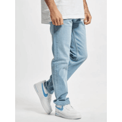 bequeme 2Y Premium Herren Jeans Straight Fit Stretch Reißverschluss mit Baumwolle Blau