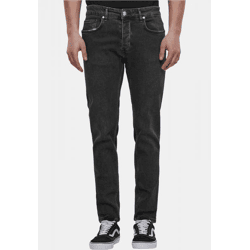 bequeme 2Y Premium Herren Jeans Stretch Reißverschluss Taschen mit Baumwolle Schwarz