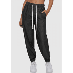 bequeme Urban Classics Damen Hose 140 g/m² mit Baumwolle Schwarz