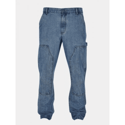 bequeme Urban Classics Herren Jeans Straight Fit Taschen Denim mit Baumwolle Blau