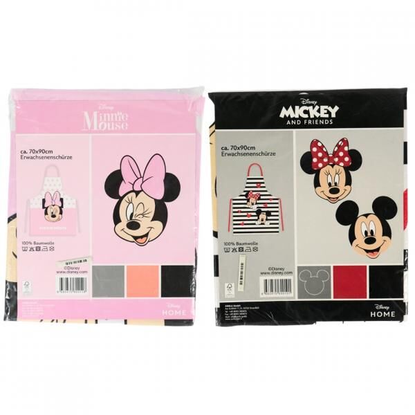 Disney Minnie Mouse Küchenschürze Erwachsene 90 cm 2 Stück sortiert