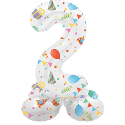 Folat foil balloon standing 2 Joyful party 41 cm