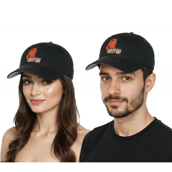 Green Day Unisex Punkrock-Band Baumwoll-Cap Flex-Cap mit Granaten-Logo TC102229GRN Schwarz