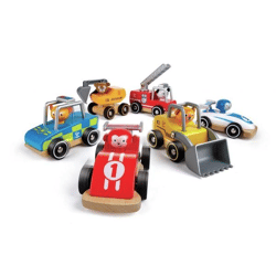 Hape - Flitzer Fahrzeug-Set (12 Stück) Display