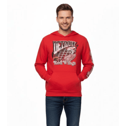 Hollister X NHL Detroit Red Wings Herren Hoodie mit Team-Logo-Print Baumwoll-Pullover 322-221-1606-500 Rot