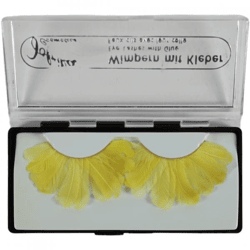 Jofrika Kosmetik künstliche Wimpern Federn gelb 9,5 cm B-Wahl VE500