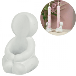 Kerzenhalter Hug weiß 8 cm