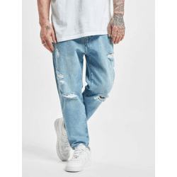 lässige 2Y Premium Herren Jeans Taschen Straight Fit mit Baumwolle Blau