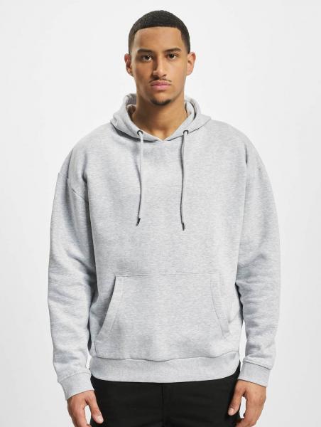 l&auml;ssiger DEF Herren Hoodie Taschen Kapuze 300 g/m&sup2; mit Baumwolle Grau
