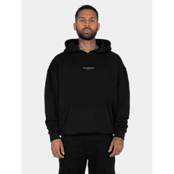 Casual MJ Gonzales Men's Hoodie, Ribbed Cuffs, Oversized, 460 g/m², Cotton Blend, Black