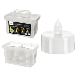 LED Teelicht, 24er Box, weiß