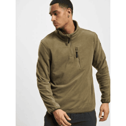 modernes Brandit Herren Sweatshirt Reißverschluss Stretch Khaki