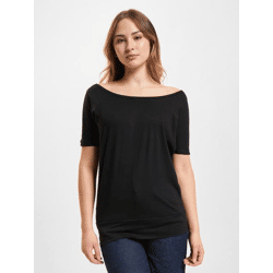 modernes Build Your Brand Damen T-Shirt 120 g/m² mit Baumwolle Schwarz