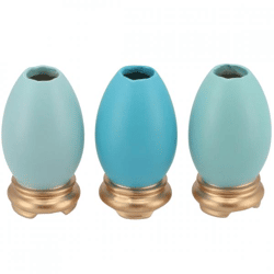 Osterdekoration Osterei blau 15 cm 3 Stück sortiert