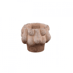 PTMD Neppy XS Flower Pot, Cement Brown, 10 cm