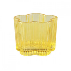 PTMD Keelagh Tealight Holder, Yellow, 7.5 cm