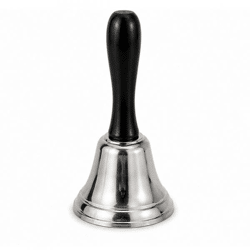 Relaxdays Tischglocke Silber 12,5 cm