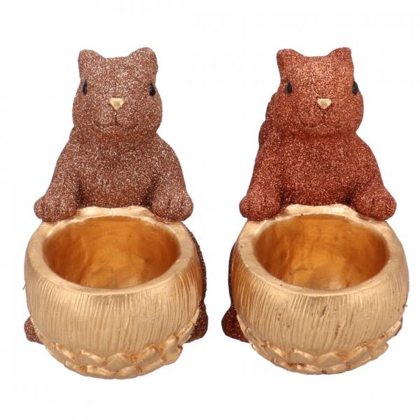 Schale Jingle Eichhörnchen sitzend nude/kupfer 22 cm 2 sortiert