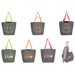 Shopper Filz NEON, 6/s, ca. 49x38cm