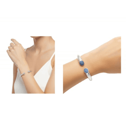 Stilvolles Calvin Klein Damen Edelstahl-Armband mit funkelnden Kristallen Arm-Schmuck Handgelenk-Schmuck Größe XS KJ8YMF040 in Silber ode