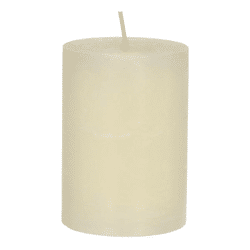 Rustic Pillar Candle, cream, M, approx. 7x10 cm