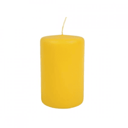 Stumpfe Kerze gelb 8 x 12 cm