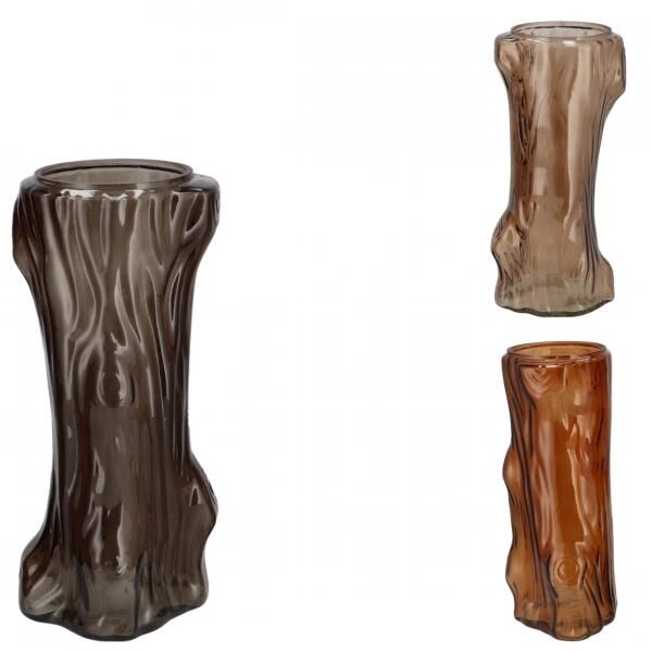 Vase Baum dunkelbraun 14 cm 3 Stück sortiert