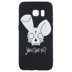 WHO SHOT YA? Bunny Logo Samsung Handyhülle schwarz S6 Edge