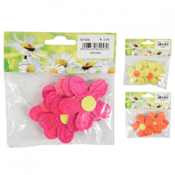 Dekoration Blumen Papier Glitter 6 cm 3 sortiert Satz von 6