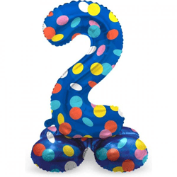 Folat folieballon staand 2 Dots 41 cm