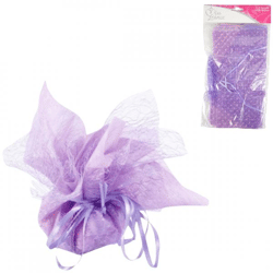 Gift box tulle purple 6 pieces