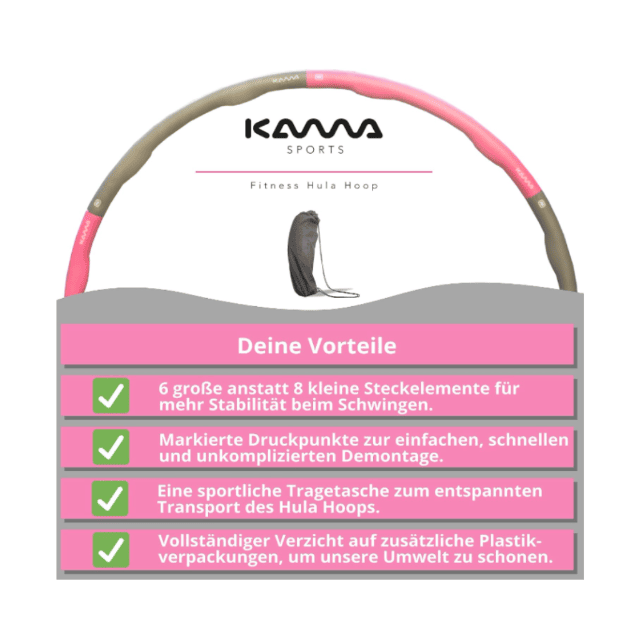 Hula Hoop Hullahup Fitness Gymnastik Reifen mit Tasche Sportreifen Zubehör Trainingsreifen Bauchtraining Restposten Mix