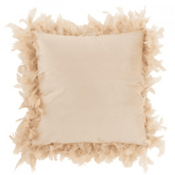 J-Line-Kissen „Pluemen“, beige, 45 x 45 cm
