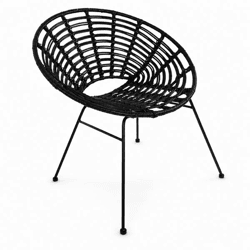 Lesli Living Gartenstuhl Vero schwarz 77 cm