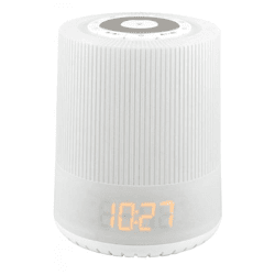 soundmaster FM-PLL Clock Radio with Colorful LED Night Light and Sunrise Simulation
