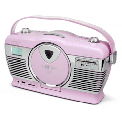 soundmaster FM Retro Portable Radio with Vertical CD Player