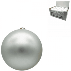 Stern Fabrik Weihnachtskugel, matt silber, 10 cm