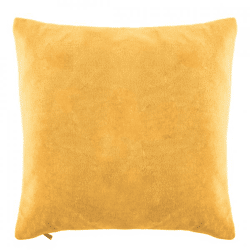 Tiseco Kissen Baumwolle Samt gelb 45 x 45 cm