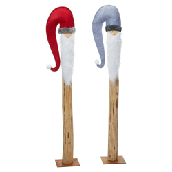 Gnome felt on wooden trunk 2/s approx. 100cm high