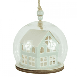 Wilko Weihnachtskugel Haus 8 cm