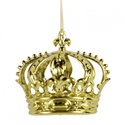Wilko Christmas hanger crown gold colored 11 cm 6 pcs.