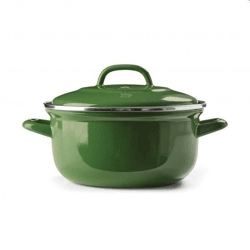 BK Holland Cookware Dutch Oven 22 cm Grün Emaille-Schmortopf mit Deckel (BK Indigo)