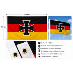 German Flag with the Iron Cross, 90 x 150 cm